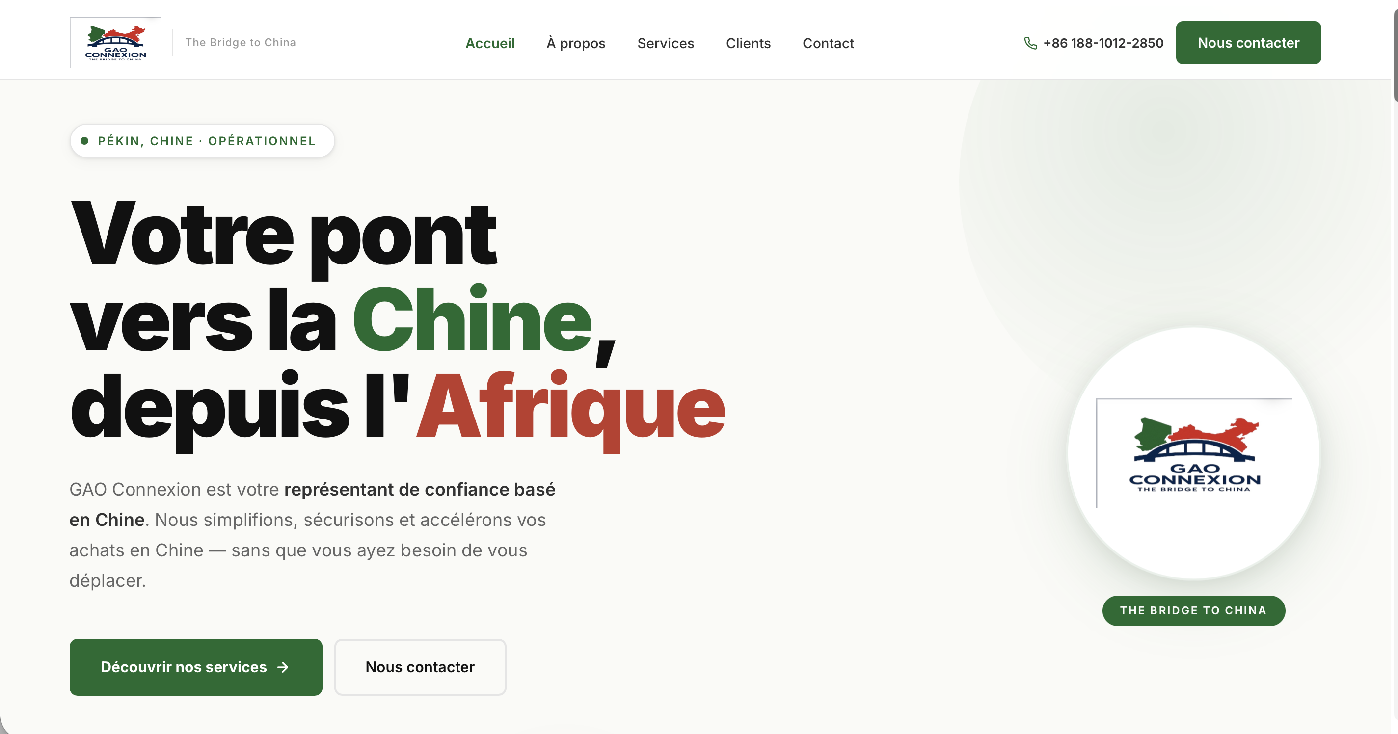 Aperçu du site GAO Connexion